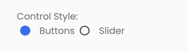 Choose between buttons or a slider for Scale Questions