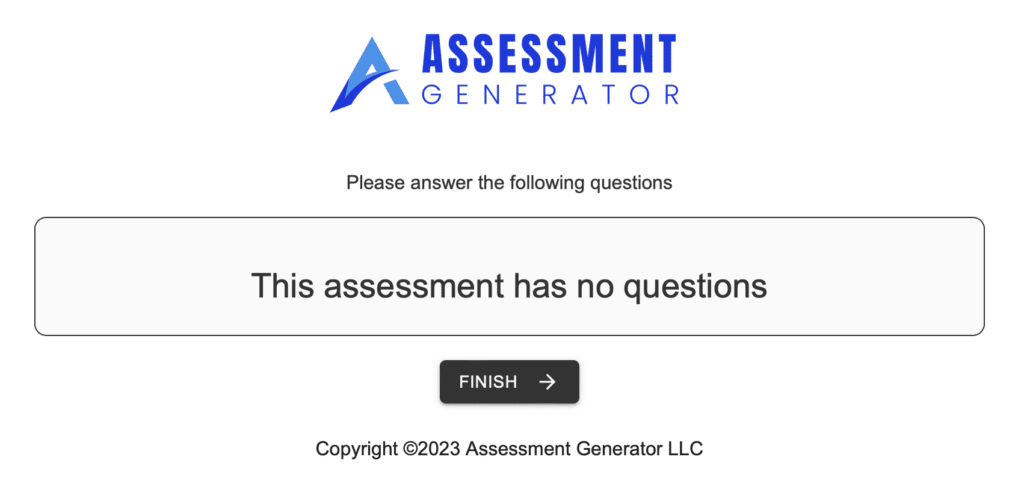 Test assessment desktop