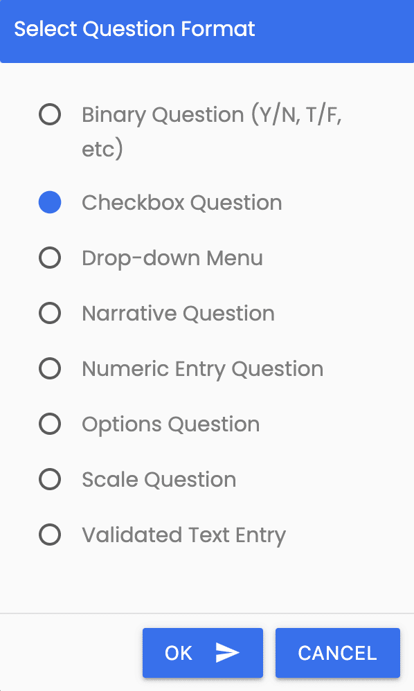 Select Checkbox Question Format